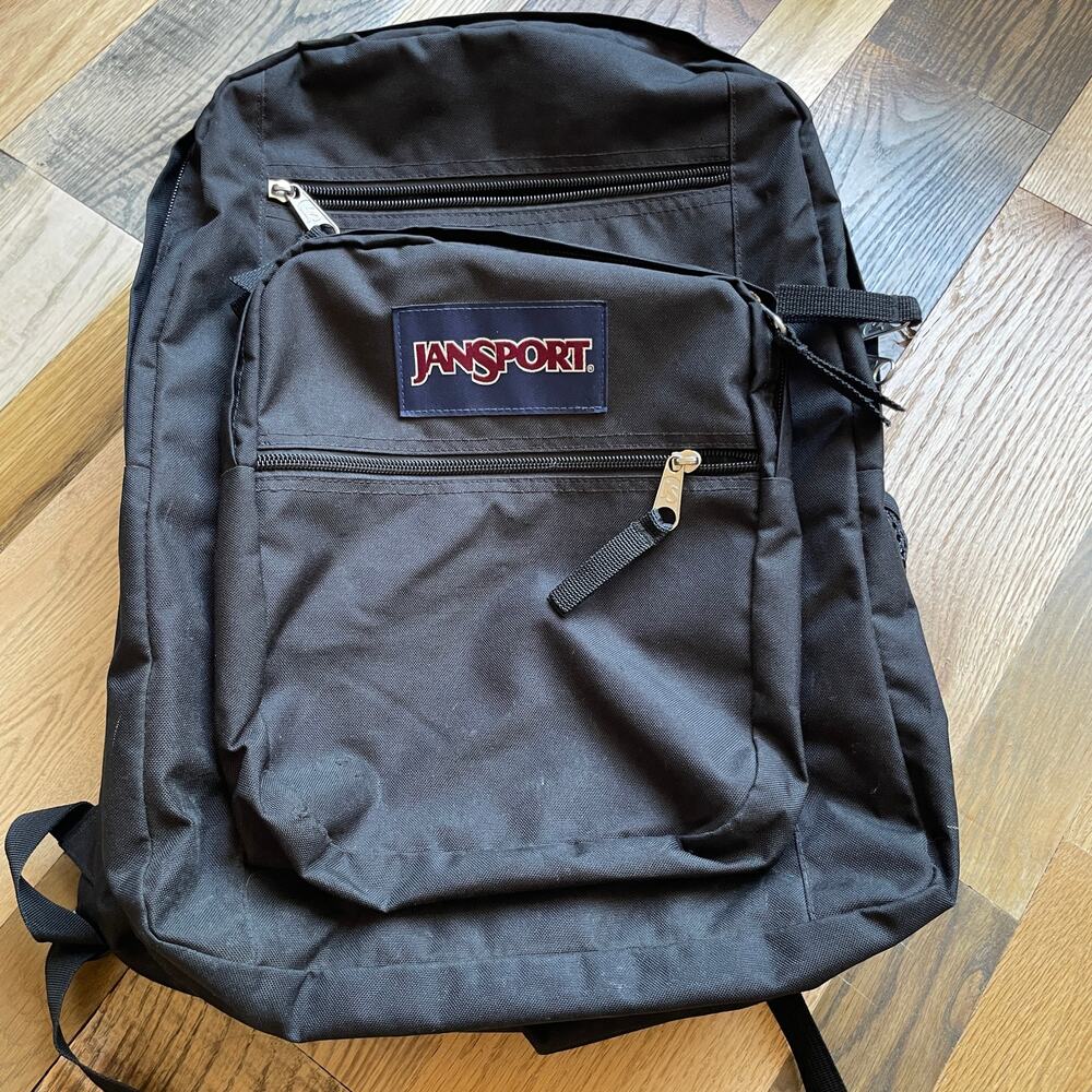 JanSport Big Student Backpack Black JS0A47JK Laptop School Travel Bag